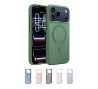 Belkin SheerForce Grip Funda iPhone 17 Pro MAX Compatible con MagSafe, Ultrafina, Bandas Laterales Antideslizamiento, Carcasa Magnética, Transparente y Resistente a los Golpes para iPhone - Verde