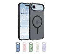 Belkin SheerForce Grip Funda iPhone Air Compatible con MagSafe, Diseño Ultrafino, Bandas Laterales Antideslizamiento, Carcasa Magnética, Transparente y Resistente a los Golpes para iPhone - Negro