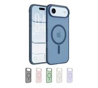 Belkin SheerForce Grip Funda iPhone Air Compatible con MagSafe, Diseño Ultrafino, Bandas Laterales Antideslizamiento, Carcasa Magnética, Transparente y Resistente a los Golpes para iPhone - Azul