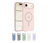 Belkin SheerForce Grip Funda iPhone Air Compatible con MagSafe, Diseño Ultrafino, Bandas Laterales Antideslizamiento, Carcasa Magnética, Transparente y Resistente a los Golpes para iPhone - Rosa