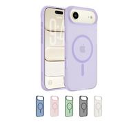 Belkin SheerForce Grip Funda iPhone Air Compatible con MagSafe, Diseño Ultrafino, Bandas Laterales Antideslizamiento, Carcasa Magnética, Transparente y Resistente a los Golpes para iPhone - Lila