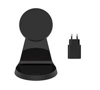 Belkin Soporte Magnético de Carga Inalámbrica (Compatible con MagSafe para la Serie iPhone 14, 13, 12 y Otros Dispositivos Habilitados con MagSafe, Incluye Adaptador de Corriente PD de 20 W), Negro