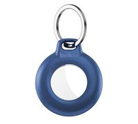 Belkin Soporte seguro impermeable para Apple AirTag con llavero, funda duradera resistente a los arañazos, llavero protector AirTag para llaves, mascotas, equipaje, mochilas y más, color azul (paquete