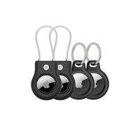 Belkin Soporte Seguro para Apple AirTag con Llavero + Cable de Alambre, Funda Resistente a los arañazos con Cara Abierta y Bordes elevados, Accesorio Protector para Llavero AirTag para Llaves