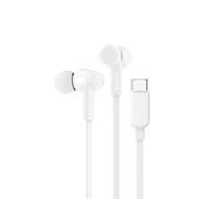 Belkin SoundForm Auriculares con Cable y Conector USB-C, Cascos internos con micrófono, Auriculares intraurales para iPhone 16/15, iPad Mini, Galaxy S24, Android y más con USB-C, Blanco