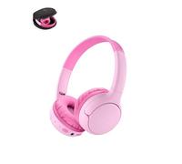 Belkin SoundForm Mini 2 Auriculares Inalámbricos Bluetooth para Niños, Cascos Inalámbricos de Diadema con Funda, 55 h de Autonomía, Límite de Volumen a 85 dB, Micrófono, iPhone, iPad, Galaxy, Rosa