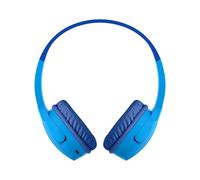 Belkin SoundForm Mini Auriculares inalámbricos para niños con micrófono, on Ear, 30 Horas de autonomía y Adhesivos, Cascos supraaurales para enseñanza en línea y Viajar, iPhone, iPad o Galaxy, Azul