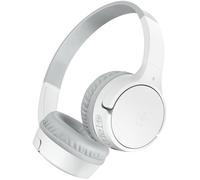 Belkin SoundForm Mini Auriculares inalámbricos para niños con micrófono, on Ear, 30 Horas autonomía y Adhesivos, Cascos supraaurales para enseñanza en línea y Viajar, iPhone, iPad o Galaxy, Blanco