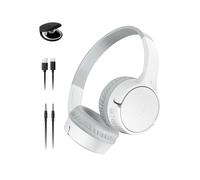 Belkin SoundForm Mini Auriculares inalámbricos para niños con micrófono, on Ear, 30 Horas de autonomía y Adhesivos, Cascos supraaurales para enseñanza en línea y Viajar, iPhone, iPad o Galaxy, Blanco