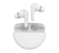Belkin SoundForm Rhythm auriculares inalámbricos True Wireless con micrófono, carga rápida USB-C, 28 horas de autonomía, resistencia IPX5 al agua y el sudor, Bluetooth, iPhone, Galaxy y otros, blancos