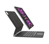 Belkin Teclado Bluetooth Pro con Funda y Soporte magnético, Teclado para iPad, Control Multi-gestor, Soporte magnético para lápiz de Apple, QWERTZ, Teclas Multimedia para iPad Air M2 de 13 Pulgadas y