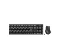 Belkin Teclado inalámbrico con ratón y Receptor USB-A - QWERTZ Teclado ratón ergonómico para Escritorio en casa o en la Oficina, Compatible con Ordenadores portátiles Windows, PC, Pilas Incluidas