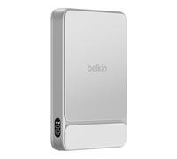 Belkin UltraCharge Batería Externa 10000mAh, Cargador Magnético Portátil Fino, Power Bank, Cable USB-C Incluido, Carga Rápida Qi2 25W iPhone, AirPods, Galaxy, Pixel, iPad, MacBook Air - Blanco