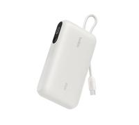 Belkin UltraCharge Batería Externa Carga Rápida 10000mAh 45W PD, Power Bank con Cable USB C Integrado y Pantalla Digital, Batería Portátil para iPhone, iPad, Galaxy, Pixel, MacBook Air y Otros, Beis