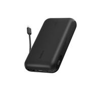 Belkin UltraCharge Batería Externa Carga Rápida 20000mAh 45W PD, Power Bank con Cable USB C Integrado y Pantalla Digital, Batería Portátil para iPhone, iPad, Galaxy, Pixel, MacBook Air y Otros, Negro
