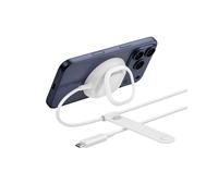 Belkin UltraCharge Cargador Inalámbrico Magnético Qi2 25W, Carga Rápida, Compatible con MagSafe, Refrigeración Pasiva y Soporte, iPhone 17 Series, Pixelsnap y AirPods Pro -Blanco