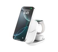 BASE DE CARGA BELKIN ULTRACHARGE BLANCO MAGNETICO PLEGABLE QI2 25W MOVIL RELOJ Y AURICULARES BLANCO