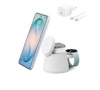 Belkin UltraCharge Pro Cargador Inalámbrico Magnético 3 en 1 Qi2 25W Blanco
