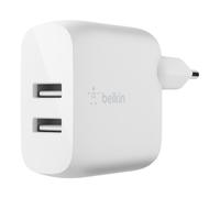 Cargador belkin wcd001vf1mwh 24w 2x usb tpo a + cable lightning a usb tipo a 1m