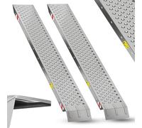 Belko 2 rampas de carga de 400 kg, 160 x 23 cm, no plegables, acero galvanizado, perforadas, antideslizantes, para coche, moto, quad, ATV, remolque, riel de carga, rampa de carga