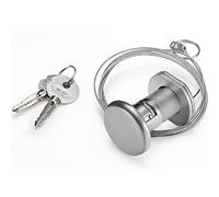 Belko Accionamiento de puerta de garaje con cerradura de emergencia, para puertas de garaje sin entrada independiente, permite abrir desde el exterior, cable de acero de 1,9 m, incluye 2 llaves,