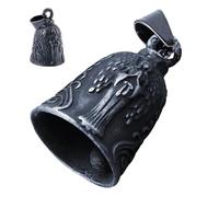 Bell | Bell for Motorbikes | Good Luck Motorcycle Bell, Motorcycle Good Luck Charm, 54 x 32 cm, 21,26 x 12,6 pulgadas Lucky Charm for Motorciclists Safety, Negro , Se référer au descriptif