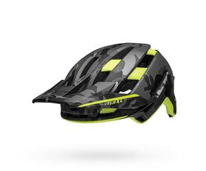 Bell Bike Unisex - Cascos de Bicicleta Super Air Spherical para Adultos, Camo/Hi-Viz, L