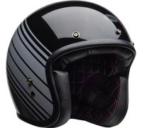 Bell C500 Edge Jet Casco, negro-plata, tamaño S para Hombres