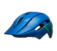 Bell Casco de Bicicleta Unisex Juvenil Sidetrack II MIPS, Strike Gloss Blue/Green, Talla única