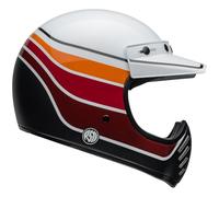 Bell Moto-3 RSD Saddleback, casco cruzado L male Blanco/Negro/Rojo Oscuro/Naranja