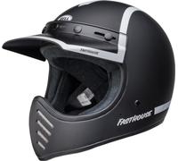 BELL Casco Moto-3 Fasthouse Old Road Negro/Blanco Mate/Brillante, Talla S