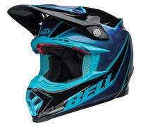 BELL Casco Moto-9S Flex Spite, negro/azul, talla M