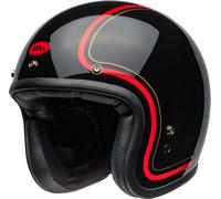 Bell Custom 500 Chief Casco Jet, negro/rojo, Talla S (55/56)