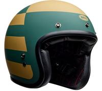 Casco Jet Bell Custom 500 Mate Esmeralda/DoradoL Mate Esmeralda,Dorado
