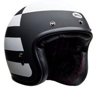 Bell Custom 500 Parlor, casco abierto M female Mate Negro/Blanco