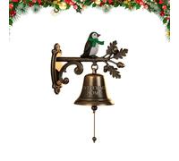 Bell for Door Opening - Christmas Welcome Doorbell with Chimes | Festive Wind Chime Decoration for Shop, Farmhouse, Kitchen, Garden, Holiday, Classroom, Entryway, Church, Hotel Use