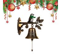 Bell for Door Opening, Christmas Welcome Doorbell with Jingle Sound, Decorative Wind Chimes for Shop Entryway, Farmhouse, Kitchen, Garden, Holiday Decor, Classroom, Church, Porch Use