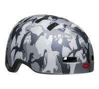 Bell Lil Ripper - Casco de Ciclismo Unisex para jóvenes, Color Gris Mate/Plateado, Talla única