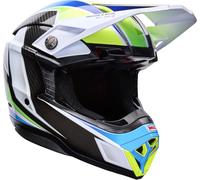 Bell Moto-10 Spherical Grid, casco de motocross S male Blue/White/White