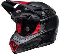Bell Moto-10 Spherical Satin Gloss Casco de motocross, negro/rojo, Talla L (58/59)