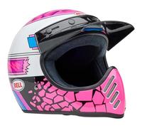 BELL Moto-3 Casco, Unisex, Rosa y Morado, Large