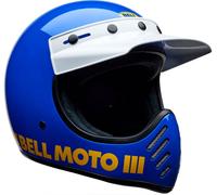 Bell Moto-3 Classic, casco cruzado L male Azul/Amarillo