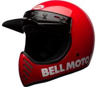Bell Moto-3 Classic Casco de motocross, rojo, tamaño S