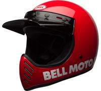 Bell Moto-3 Classic, casco cruzado XL male Rojo/Blanco