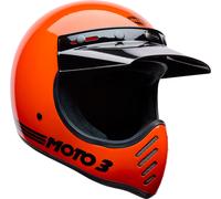 Bell Moto-3 Classic Gloss Org Casco de motocross, Talla S (55/56)