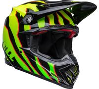 Bell Moto-9S Flex Claw Casco de motocross, negro/verde, Talla XL