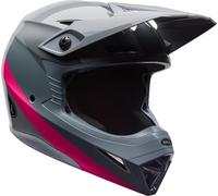 Bell MX-10 MIPS Aviator Casco de motocross juvenil, gris/rosa, Talla Y/M (51/52)