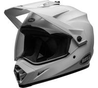 Bell MX-9 ADV MIPS Solid ECE Casco Motocross - MIPS - Ajuste Regulable - Buena ventilación - EPS-Casco - ECE Certificado - White, Talla: M