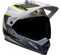 Bell MX-9 Adventure MIPS Dalton Casco de motocross, blanco/amarillo, Talla 2XL