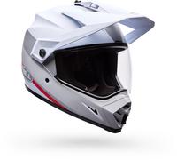 Bell MX-9 Adventure MIPS Trail Casco de Enduro, blanco/rojo, Talla M (57/58)